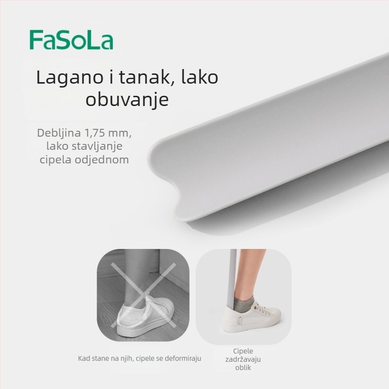 FaSoLa podizač za cipele s produženom drškom, plastična konstrukcija, mjerač i magnetsko skladištenje