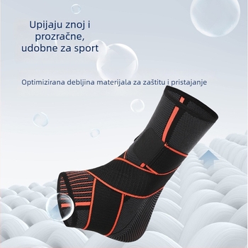 Ortez za gležanj s remenom, kompresijom i protukliznom površinom za košarku, nogomet, skakanje preko užeta, planinarenje i trčanje — podrška gležnju za odrasle