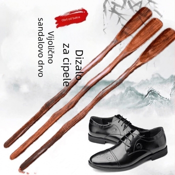 Rosewood obuvna žlica, integrirani dizajn, duljina 75 cm, duga drška, prošireni podizač za cipele