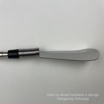 Nehrđajući čelik Izvlačni shoehorn s plastičnom drškom – s oprugom, za trudnice i starije osobe