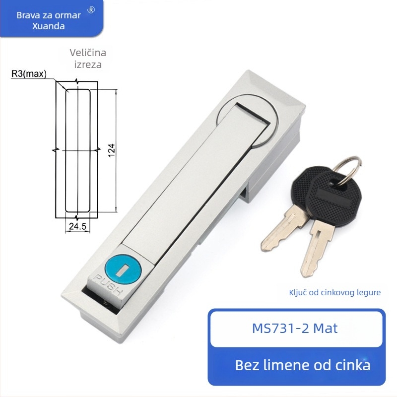 Xuanda MS731 Spojna brava za ormariće od cinkovog legura – za distribijske, Rittal i komunikacijske ormariće