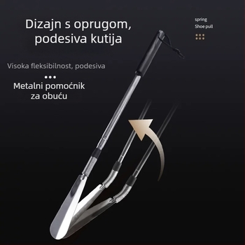 Fumao teleskopski nehrđajući shoehorn, dugačak, izvlačivi za sve sezone