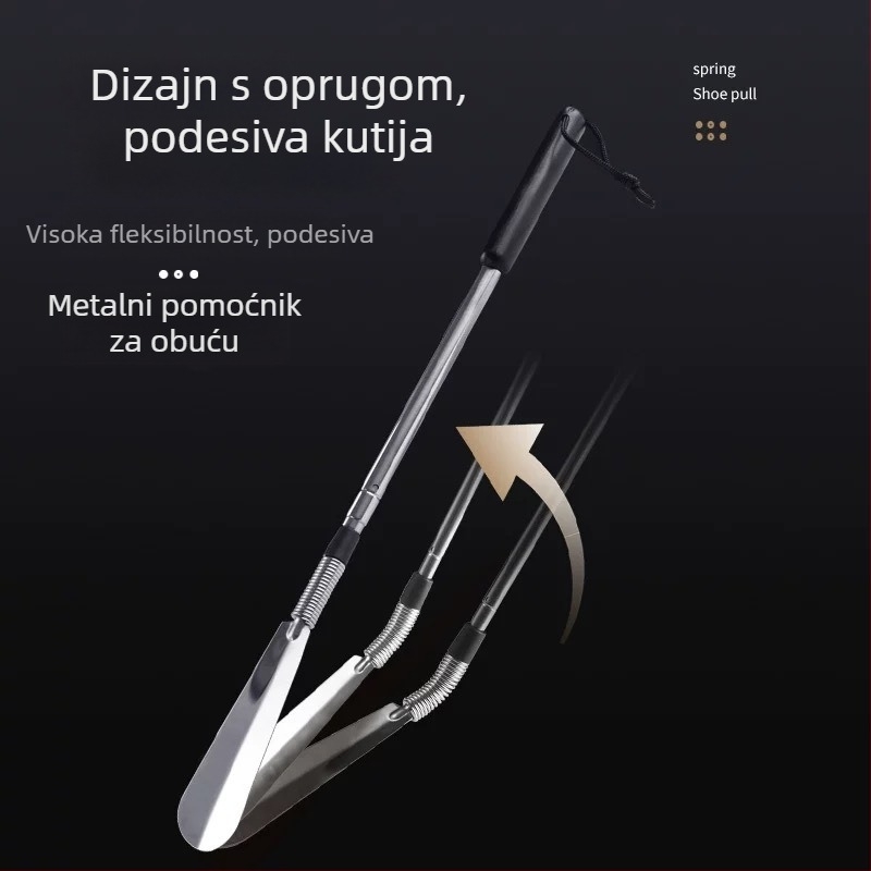 Fumao teleskopski nehrđajući shoehorn, dugačak, izvlačivi za sve sezone