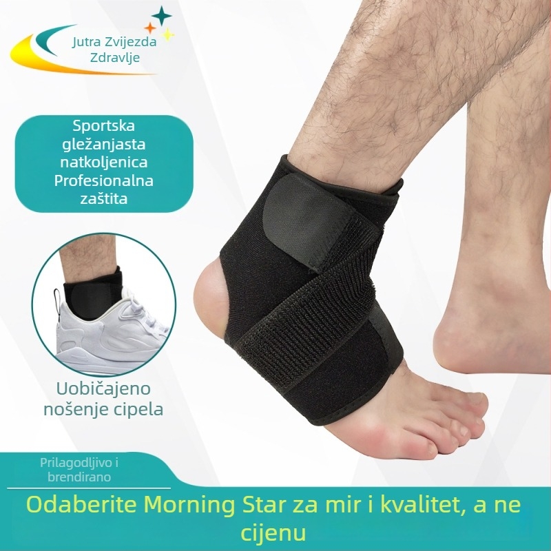 Podrška gležnju s pritiskom trakom, za vanjske sportove, unisex, prozračna, materijal SBR