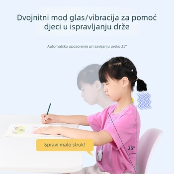 Mclino MS-C9 uređaj za korekciju drže tijela za djecu, s vibracijskim i glasovnim podsjetnicima, LCD brojilo, materijal ABS+silikon, CE ROHS certifikat