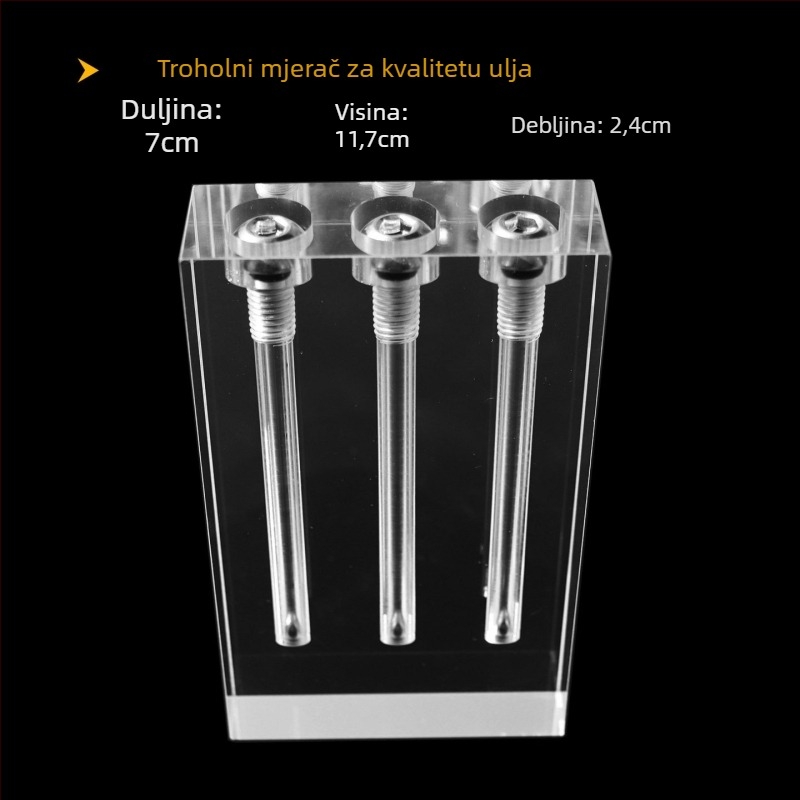 Tester viskoznosti automobilskog ulja i comparator kvalitete ulja s demonstracijskom staklenom postavom