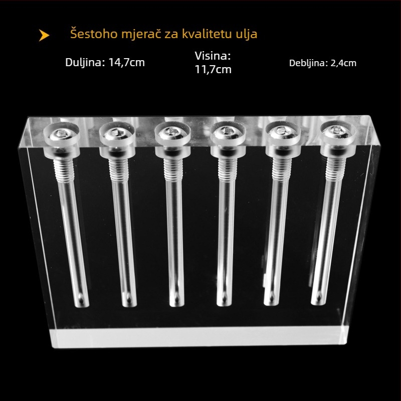Tester viskoznosti automobilskog ulja i comparator kvalitete ulja s demonstracijskom staklenom postavom