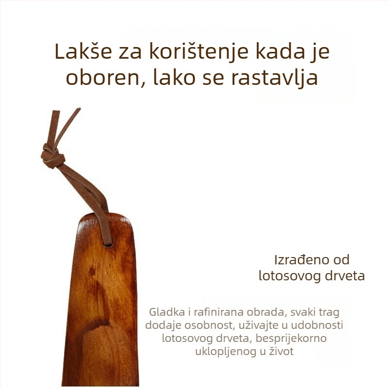 Solid Wood Shoehorn – Kućni i putni dodatak, književni retro stil