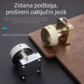 Koda za zaključavanje namještaja s lozinkom i skrivenim mehaničkim dizajnom | Prikladno za drvena vrata | Materijal: cinkova legura, ABS, mangan čelik | Marka: Dingsen | Stil: moderni minimalistički