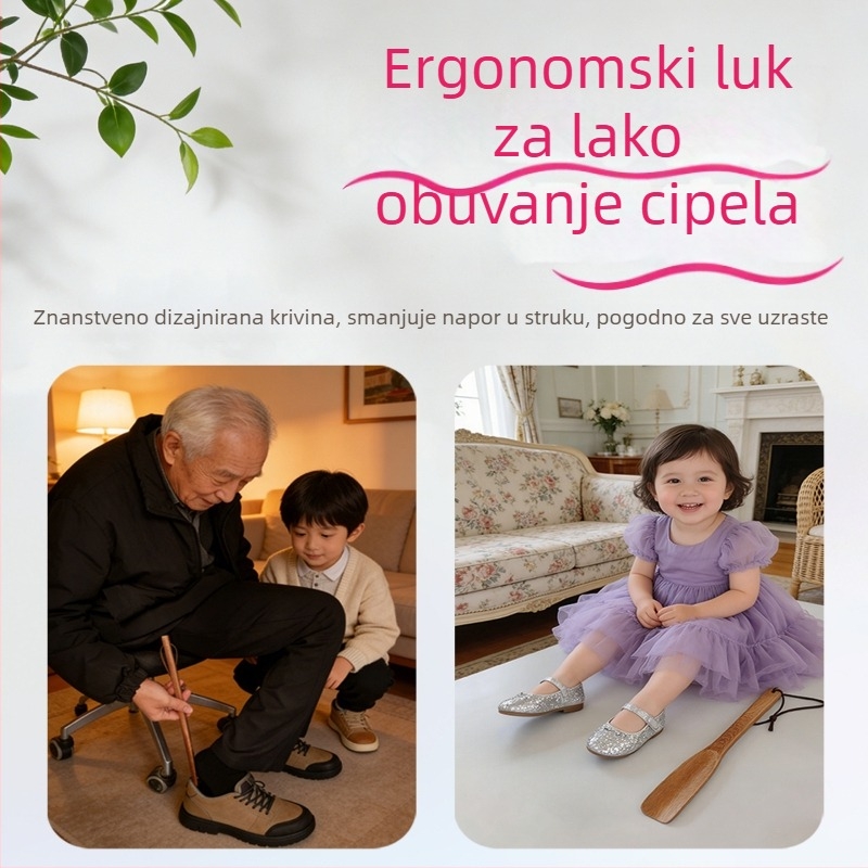 XB-0035 Drveni cipoholov s ravnim držacem, pogodna za sva godišnja doba