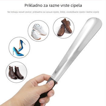 Record Work Prijenosni nehrđajući čelični obuvalik – malen, lagan, pomoćni alat za obuvanje cipela