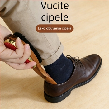Trofunkcijska četka za odjeću, model Shoe Horn, stil ravna drška, Lineneng