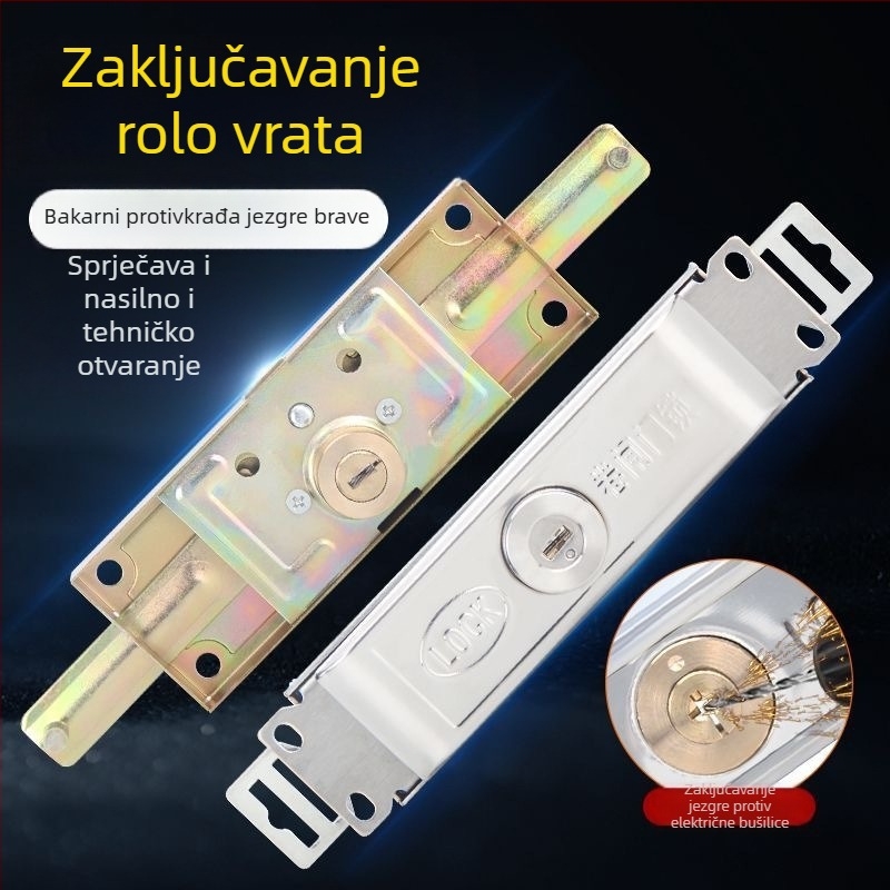 Katanac za garažne rolete – željezo s bakrenim jezgrom, Model Cross/Computer/Crescent, za rolete garaže, moderan minimalistički dizajn