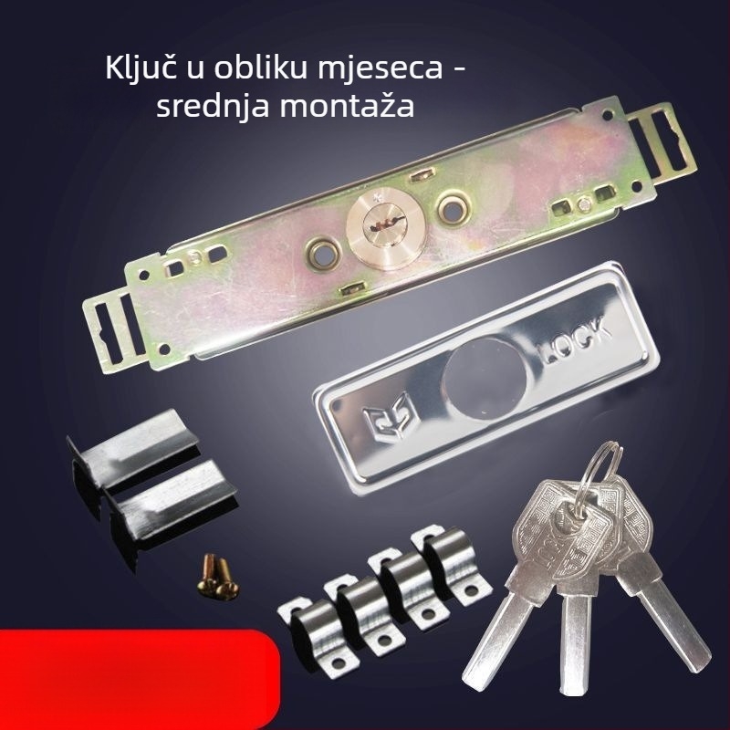 Katanac za garažne rolete – željezo s bakrenim jezgrom, Model Cross/Computer/Crescent, za rolete garaže, moderan minimalistički dizajn