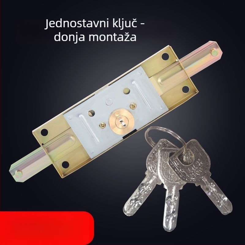 Katanac za garažne rolete – željezo s bakrenim jezgrom, Model Cross/Computer/Crescent, za rolete garaže, moderan minimalistički dizajn