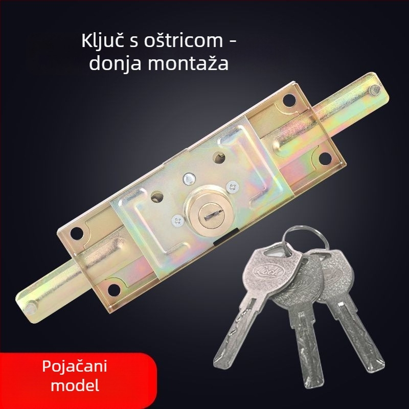 Katanac za garažne rolete – željezo s bakrenim jezgrom, Model Cross/Computer/Crescent, za rolete garaže, moderan minimalistički dizajn