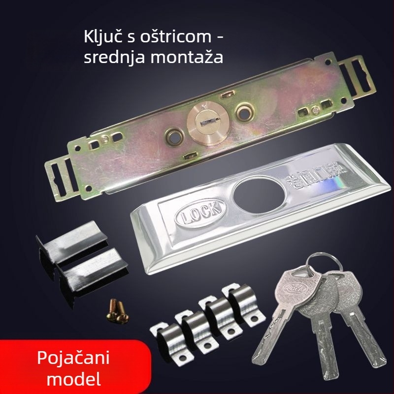 Katanac za garažne rolete – željezo s bakrenim jezgrom, Model Cross/Computer/Crescent, za rolete garaže, moderan minimalistički dizajn