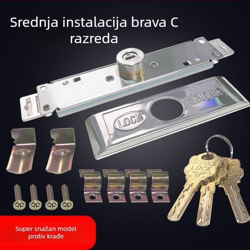 Katanac za garažne rolete – željezo s bakrenim jezgrom, Model Cross/Computer/Crescent, za rolete garaže, moderan minimalistički dizajn