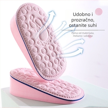 MD-585-1 Polu veličina uloška za cipele – Nevidljivi podizanje, EVA pjena, usisavanje/odvod vlage, pogodna za čizme, tenisice, kožne i casual cipele, unisex
