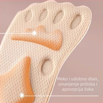 Prednja pločica uloška – polučinična samoljepljiva, protuklizna, protiv bolova, povećava visinu; pogodna za sportske, kožne, casual, platnene i radne cipele