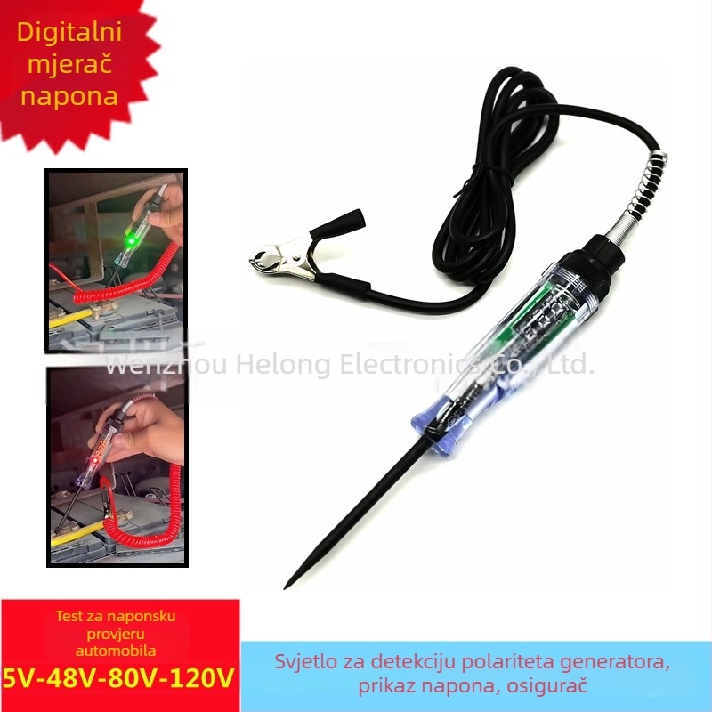 Automobilski električni tester s digitalnim prikazom, Detekcija DC 5–80V, Opseg ispitivanja 5–60–80–120V, HL-1680/HL-1681