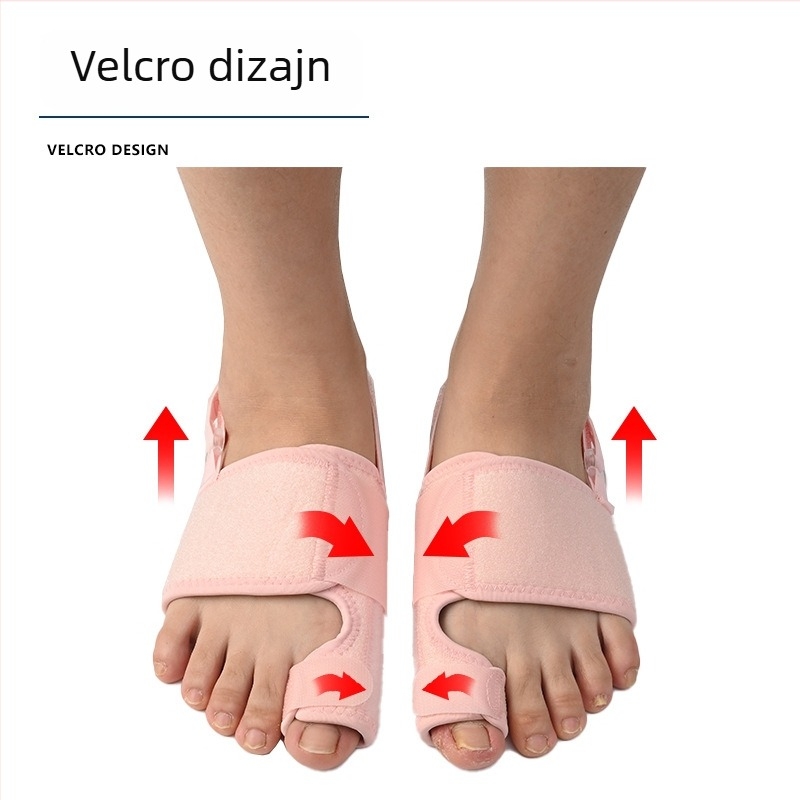 Korektor Hallux valgus za veliki prst s odvojivačem prstiju i Velcro kopčom — dnevno-noćna zaštita ortoza