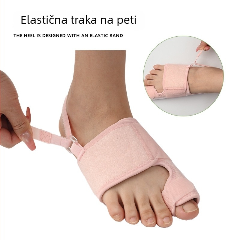 Korektor Hallux valgus za veliki prst s odvojivačem prstiju i Velcro kopčom — dnevno-noćna zaštita ortoza