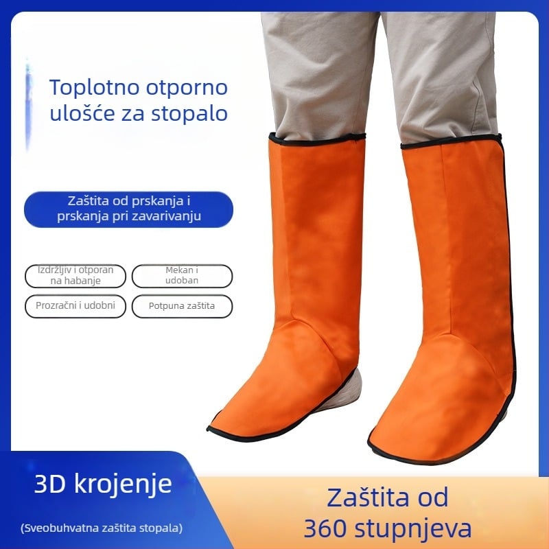 Ognje otporna zaštita stopala za zavarivanje, platnena konstrukcija, za elektro-zavarivanje