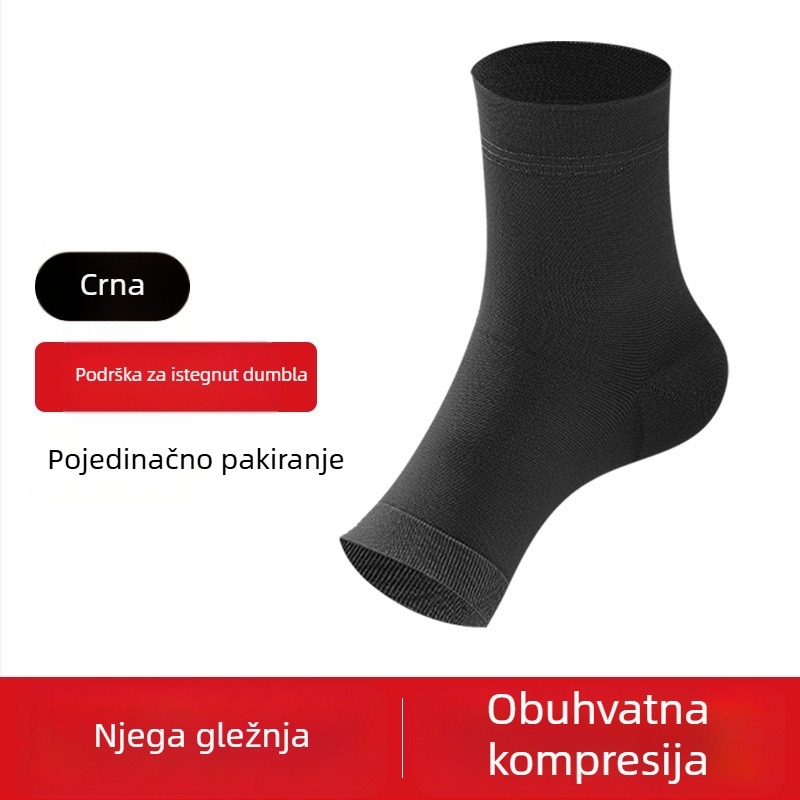 Zaštita gležnja za sport – lagana, prozračna, zaštita od uganuća, pogodna za nogomet, košarku i trčanje; materijal: poliester vlakno