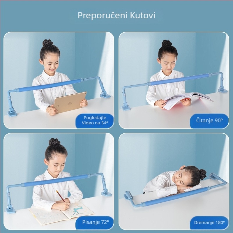Dječji korektor sjedenja s izvlačnim zaštitnim ogradom za pisanje – protiv kratkovidnosti, model 985, materijal: svila, proljeće