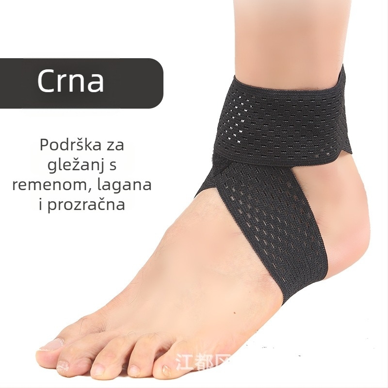 Zaštitnik gležnja za odrasle, poliesterski materijal, pogodan za nogomet, košarku i odbojku, stabilizacija gležnja kod uganuća