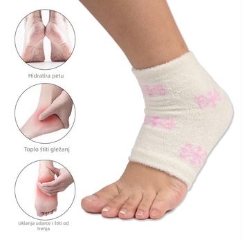 Gelne čarape za gležanj – set s hidratantnim gelom i njegom exfolijacijom stopala; Model Anti-Friction, Značka Shulifa, Materijal: pernata pređa, Stil: pola čarapa, casual, Šifra: HXB-087