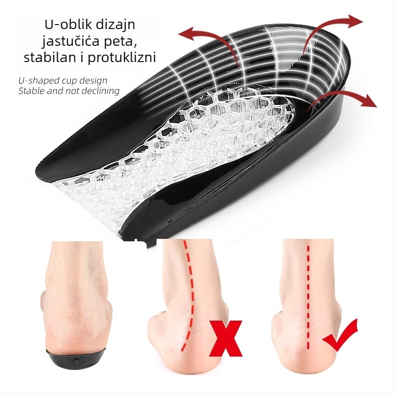 SEBS jastučić za petu uložak za tenisice, casual i platnene cipele – apsorpcija udara u području pete, unisex odrasli