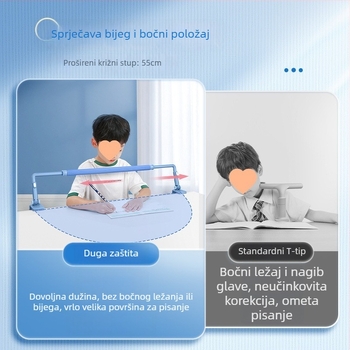 Drveni korektor držanja za djecu — proljetna upotreba, učenici osnovne škole, ispravljanje držanja pri pisanju i zaštita vida