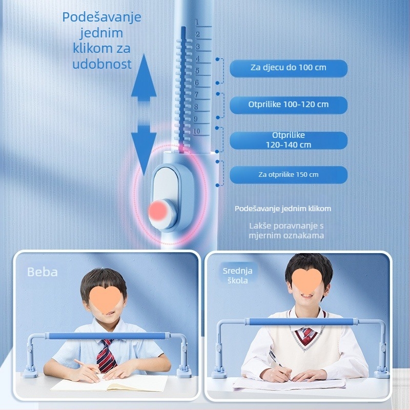 Drveni korektor držanja za djecu — proljetna upotreba, učenici osnovne škole, ispravljanje držanja pri pisanju i zaštita vida