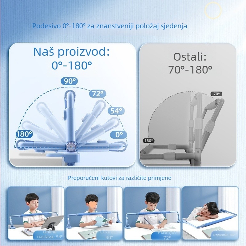 Drveni korektor držanja za djecu — proljetna upotreba, učenici osnovne škole, ispravljanje držanja pri pisanju i zaštita vida