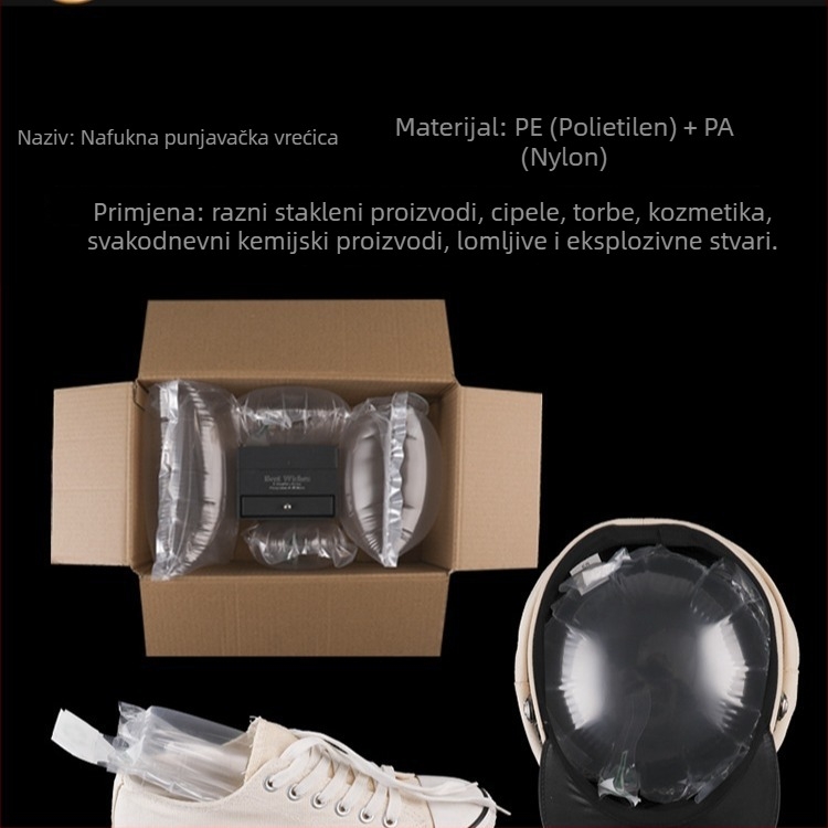 Napuhnut semisferni potporni zračni jastuk za cipele; pogodno za logističku pakiranje, potporu za cipele i punjenje torbi; Marka: Dingsen; Privatna etiketa dopuštena: Da