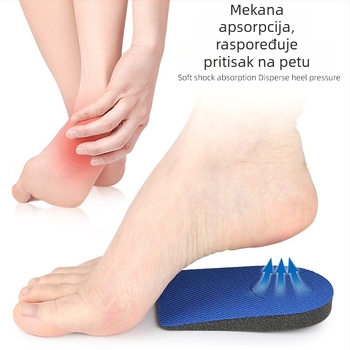 Otklonjiva peta podloga – apsorpcija šokova, protuklizna, stil polupodloge, unisex, pogodno za sportske cipele i čizme