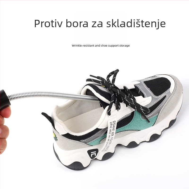 Štender za cipele s oprugom – automatsko teleskopsko podešavanje, plastični, model 017, pogodan za tenisice, kožne, casual, tople i platnene cipele
