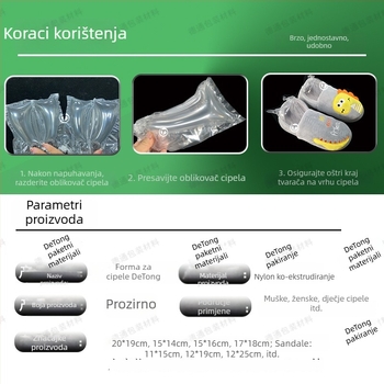 Proširivač obuće od najlona, model DT-XC, pogodna za zaštitu i podstavu sandala, papuča, japanki i tenisica
