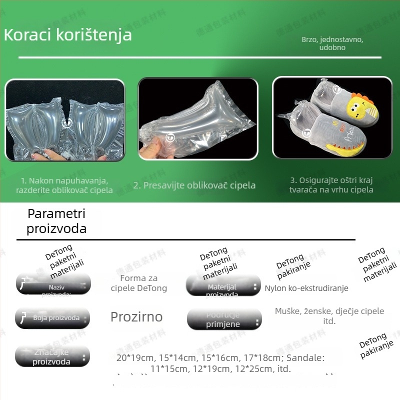Proširivač obuće od najlona, model DT-XC, pogodna za zaštitu i podstavu sandala, papuča, japanki i tenisica