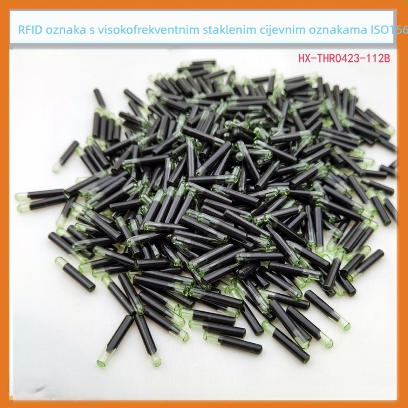 HF RFID etiketa u staklanoj cijevi za kalup obuće – ICODE serija, 13,56 MHz, memorija 112×8, čitanje/pisanje 0,01 s, 100000 ciklusa pisanja