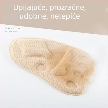 Prednji dio uloška za stopalo – samoljepljiv, protiv klizanja, ublažava bol, upija znoj, mekana potplata