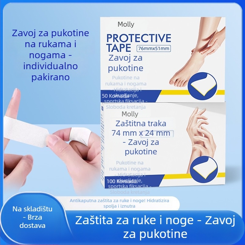 Prozračni patch za ispucalu kožu ruku i stopala, platneni Band-Aid, protuklizna funkcija, rok trajanja 2 godine, univerzalna primjena, pojedinačno pakirano