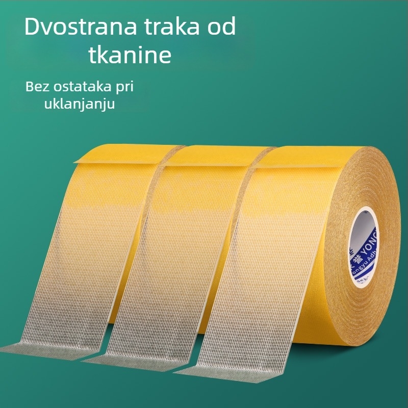 Dvostrana ljepilna traka s mrežastom tkaninom, snažna i prozirna, bez ostataka, za učvršćivanje produžnih utičnica i svadbene tepihe, protuklizno ljepilo s vodootpornom podlogom