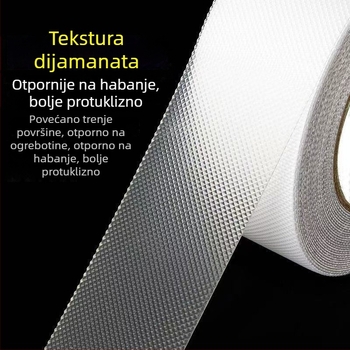 Prozirna PVC protuklizna samoljepljiva traka za kupaonicu, stepenice i podove – debljina 0,8 mm, vodootporna, visoka prionjivost, temperaturni raspon 80–150°C.