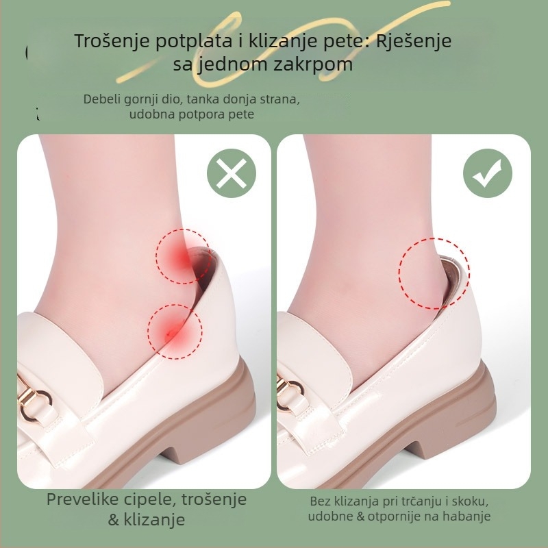 Protuklizna podloga za petu za loafers i kožne cipele | sve sezone | pol veličine podloge | Footprint Tribe