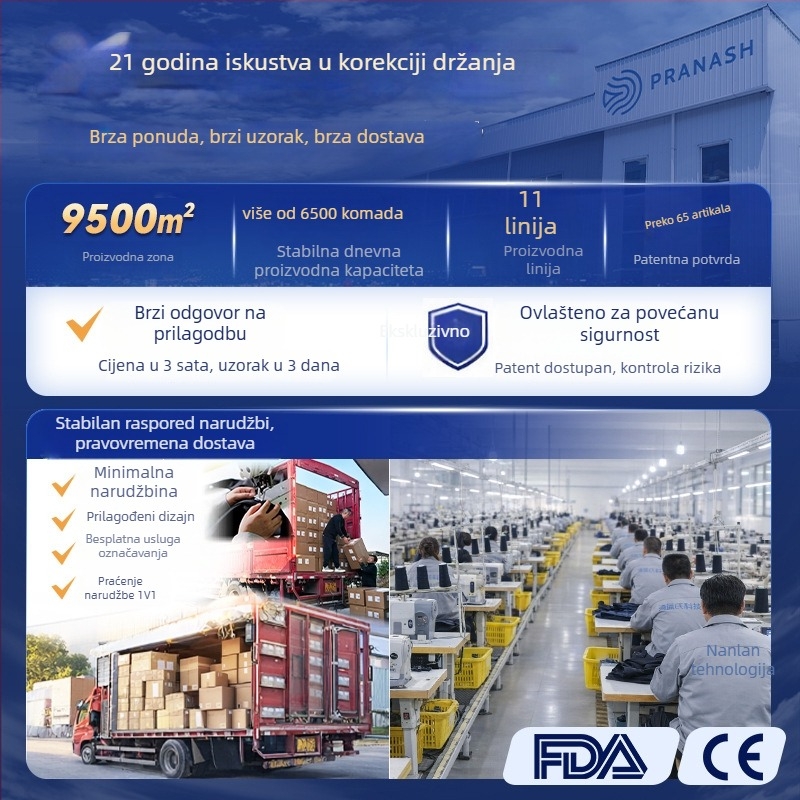 Korektor držanja s otvorenim ramenima, unisex, model Y02, Pulan's, FDA potvrda