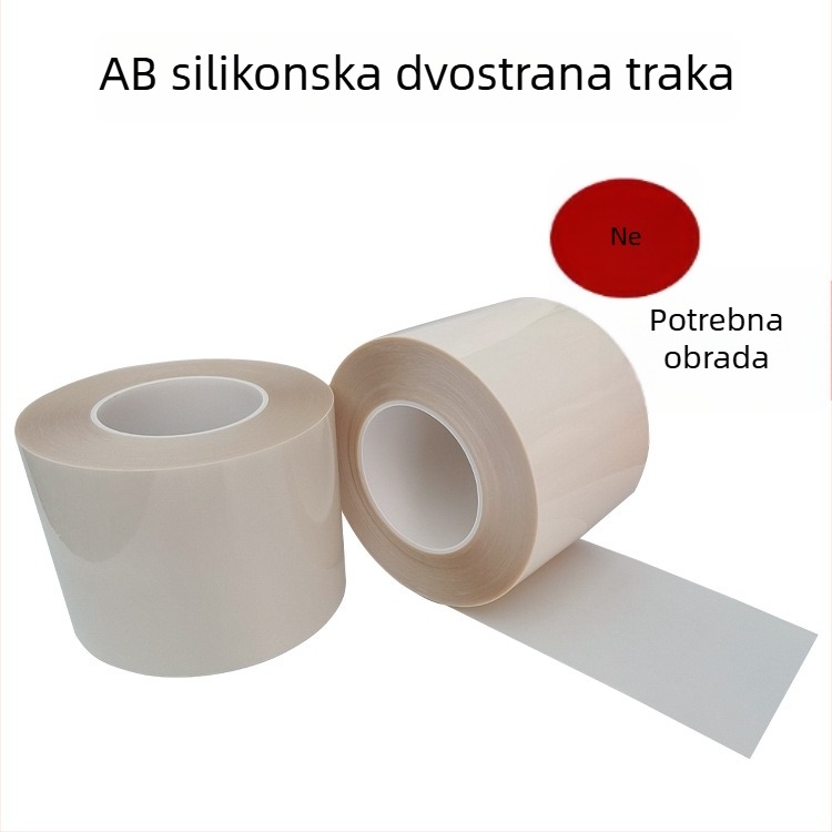 Dvostrana ljepljiva traka za silikon i metalne površine, visoka viskoznost, bez tragova prijanjanja, protuklizna i apsorbirajuća.