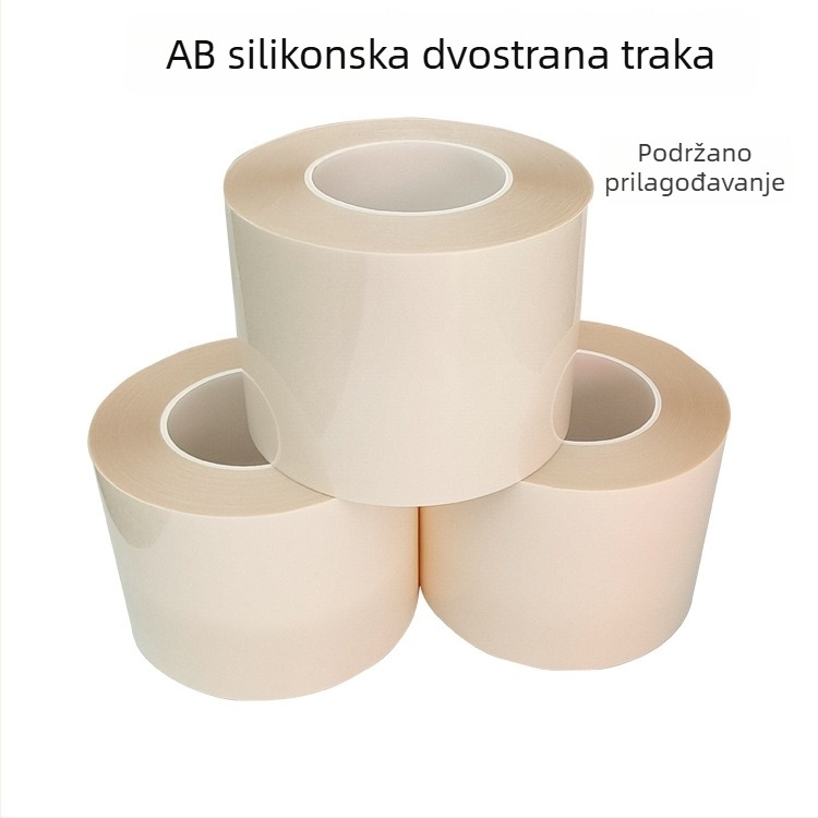 Dvostrana ljepljiva traka za silikon i metalne površine, visoka viskoznost, bez tragova prijanjanja, protuklizna i apsorbirajuća.